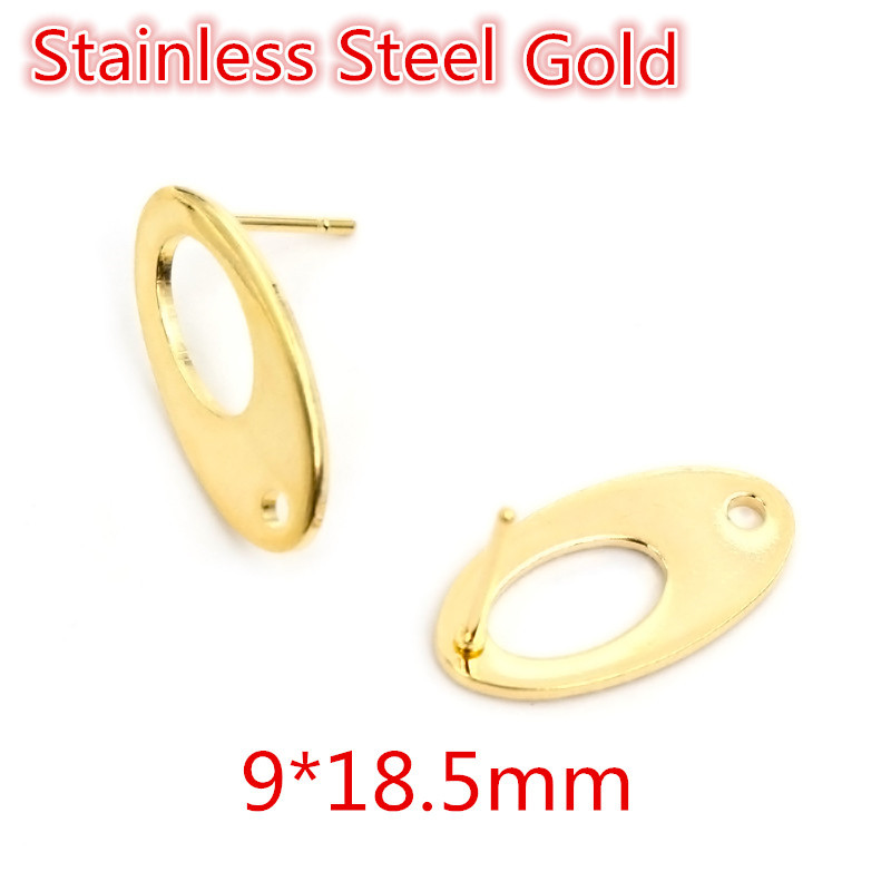 9x18mm Oval - gold without earplugs