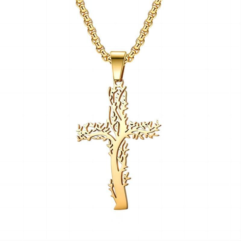 3:Life tree cross Golden (chain)