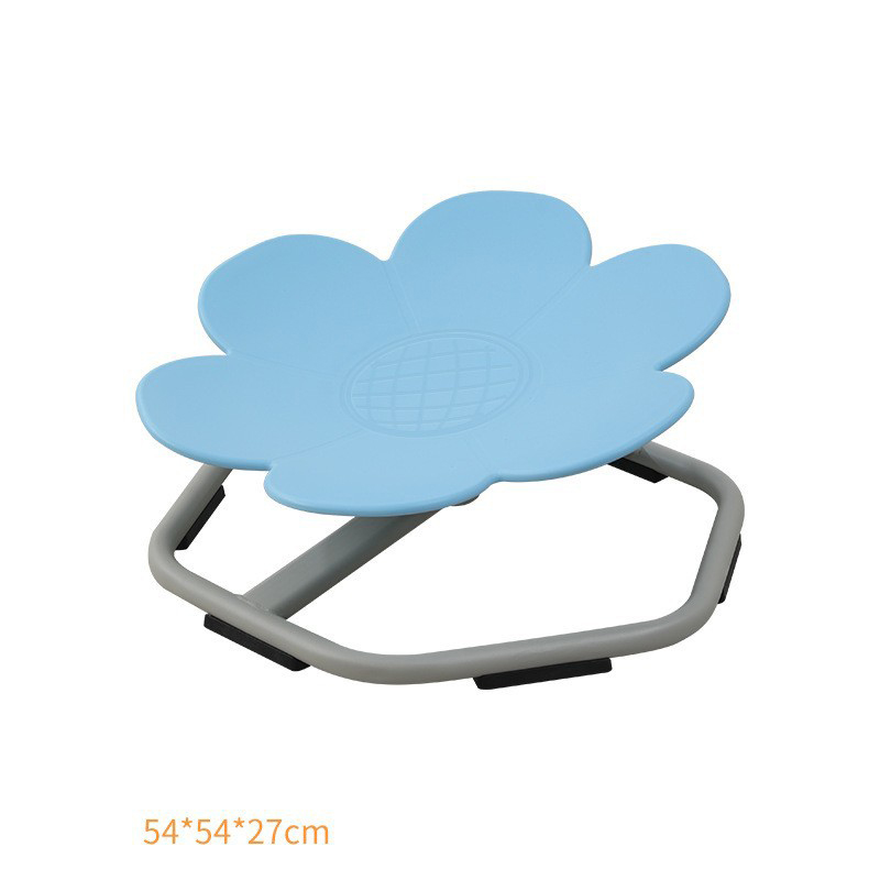 Light blue flower shaped swivel chair