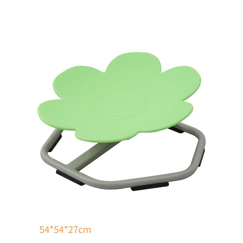 Light green flower shaped swivel chair