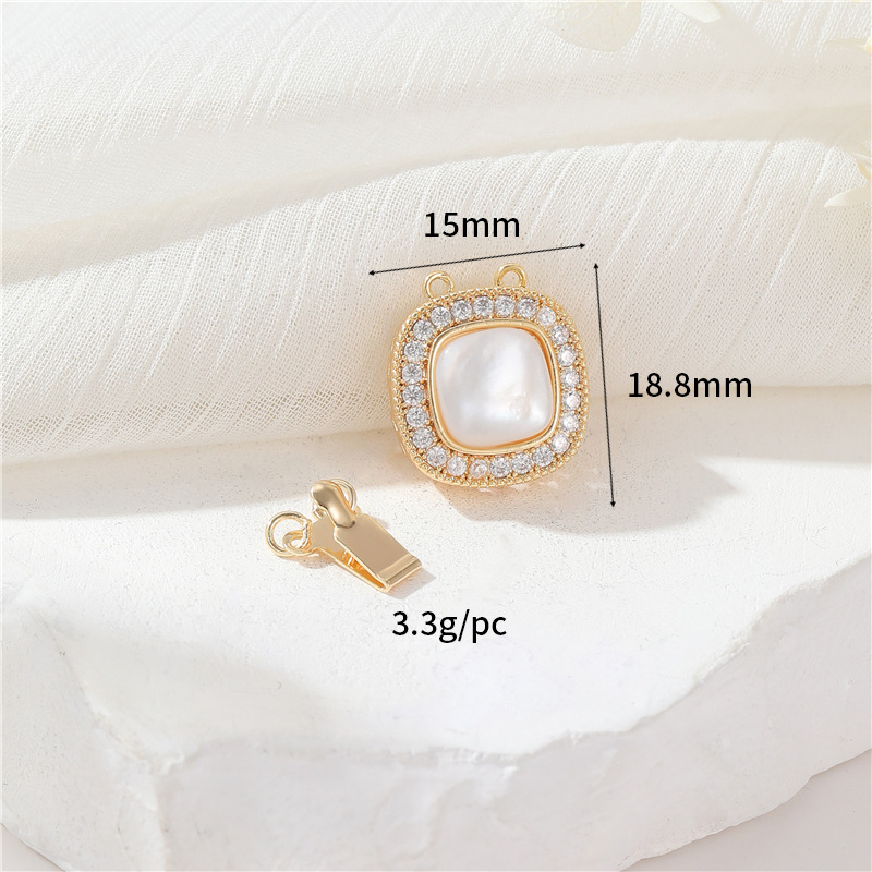 9:14K gold colour K010886-1 White shell