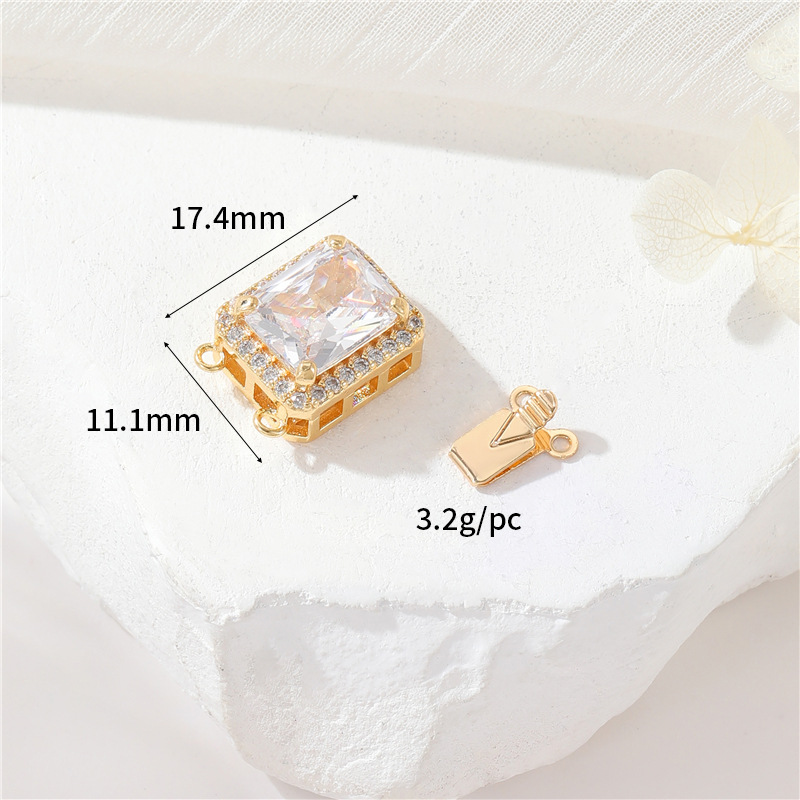 14:14K gold colour K011047-3A clear zircon