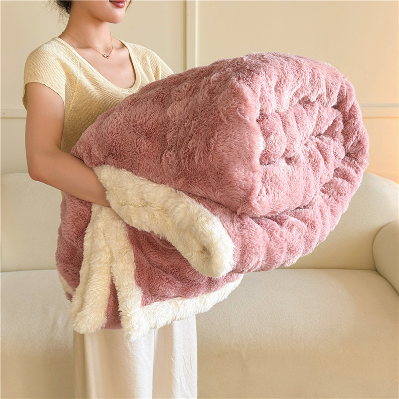 Bean paste [thick rabbit fur blanket, skin-friendly and warm]