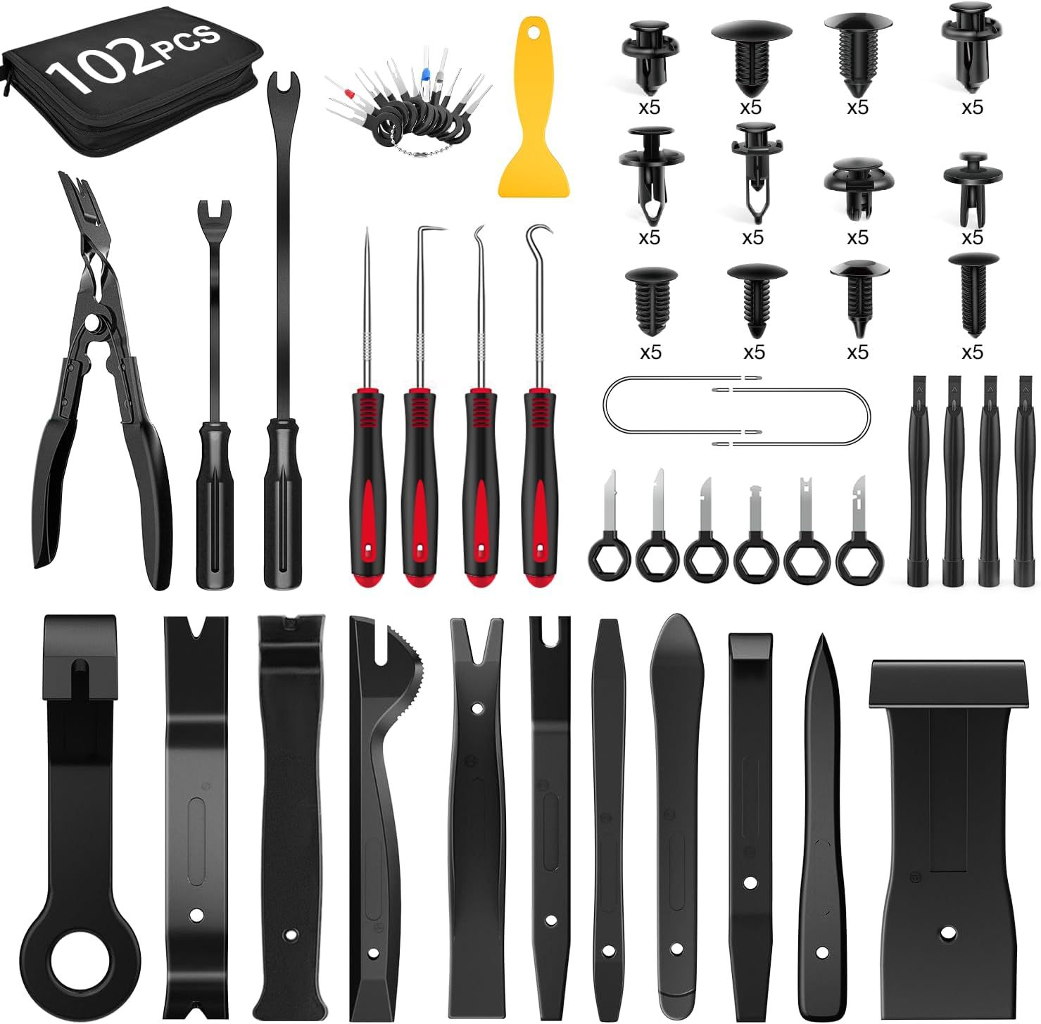 102 Piece Set (Black) Nylon