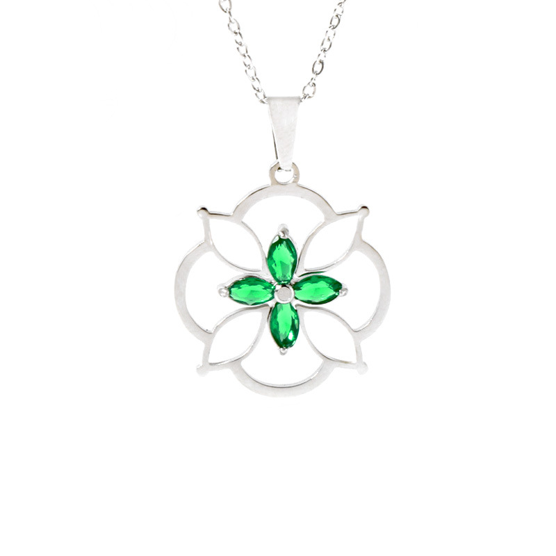 2:N0333G steel color four-leaf petals