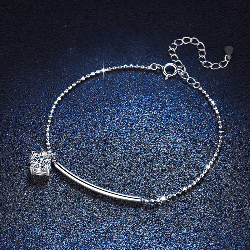 D  Moissanite/anklet 20cm with 5cm extender chain