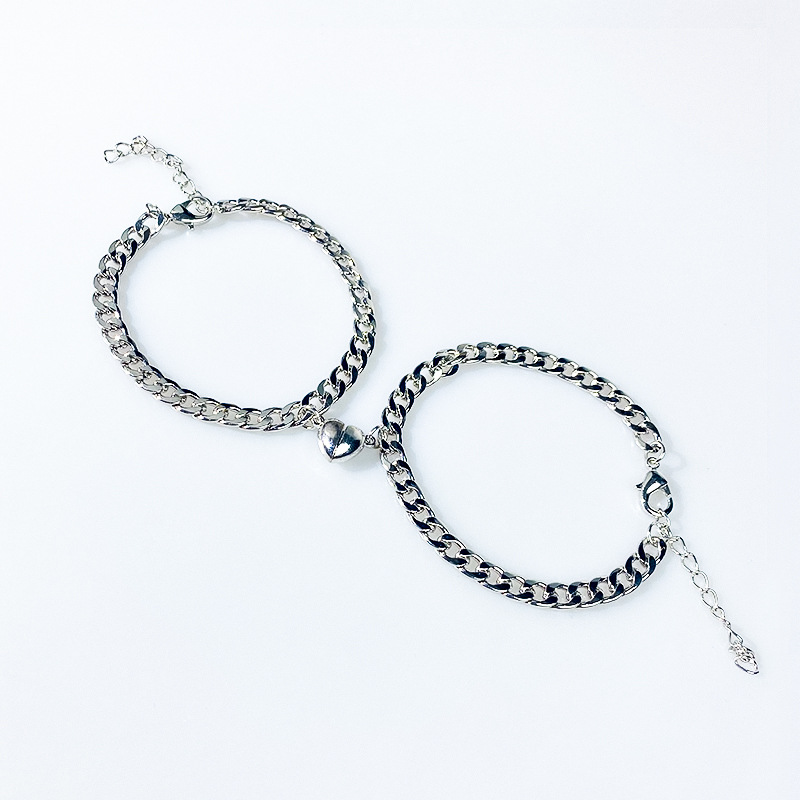 3:(steel color) nk chain love [two pieces]