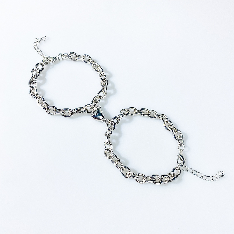 4:(steel color) o-shaped chain love [two pieces]