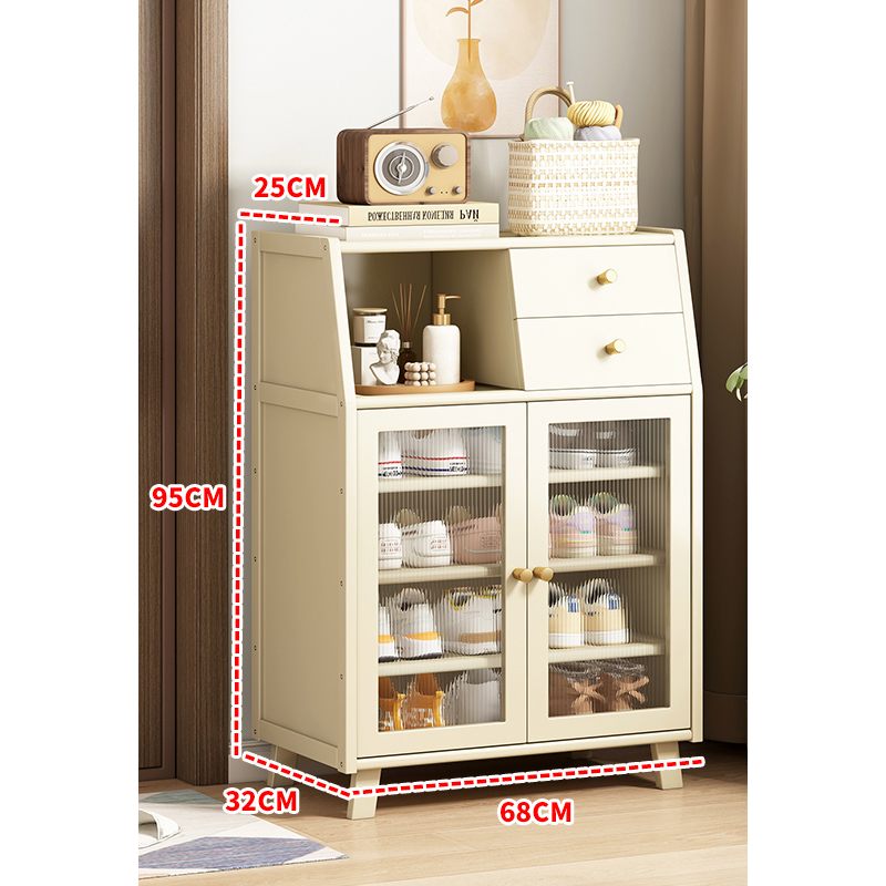 Double door with shoe cabinet