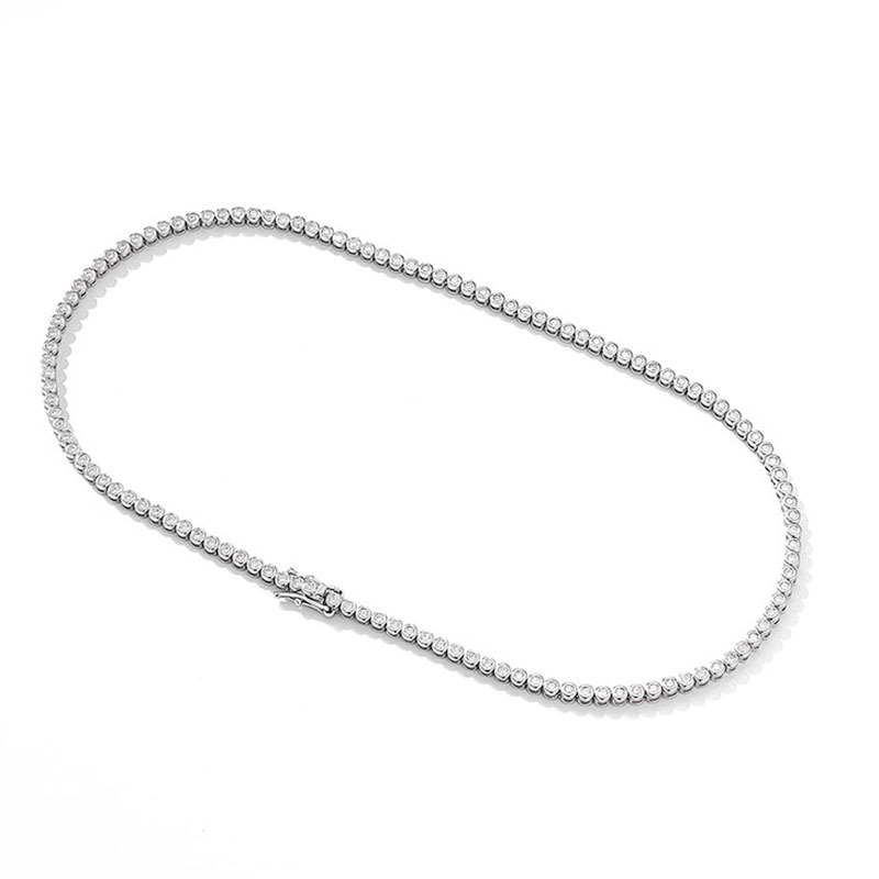 1:A 2mm Moissanite necklace