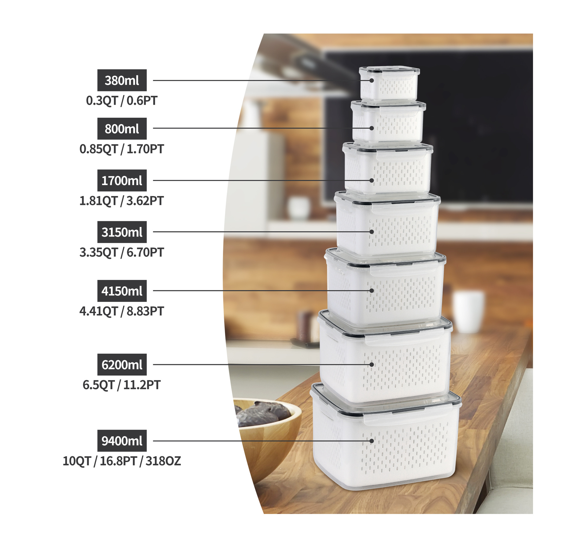 [NEW] Rectangular seven-piece set