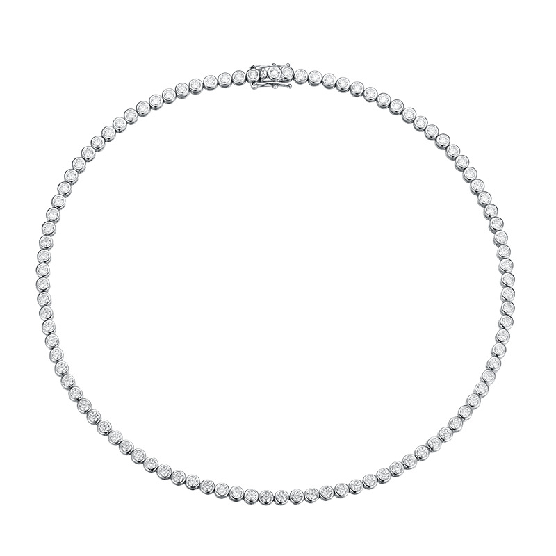 A 3mm Moissanite Necklace 14 inches (35cm)