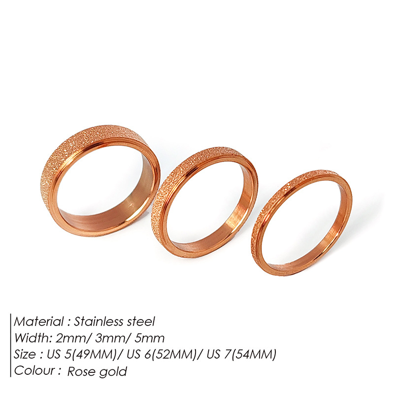 6:Rose gold 3MM wide -25127