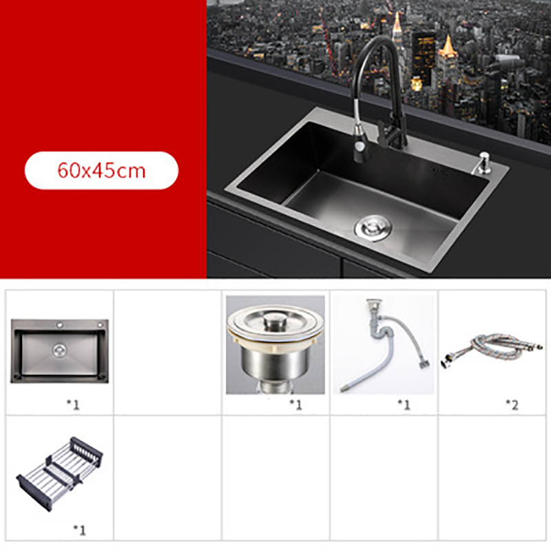 6045 three-piece set without faucet thickening