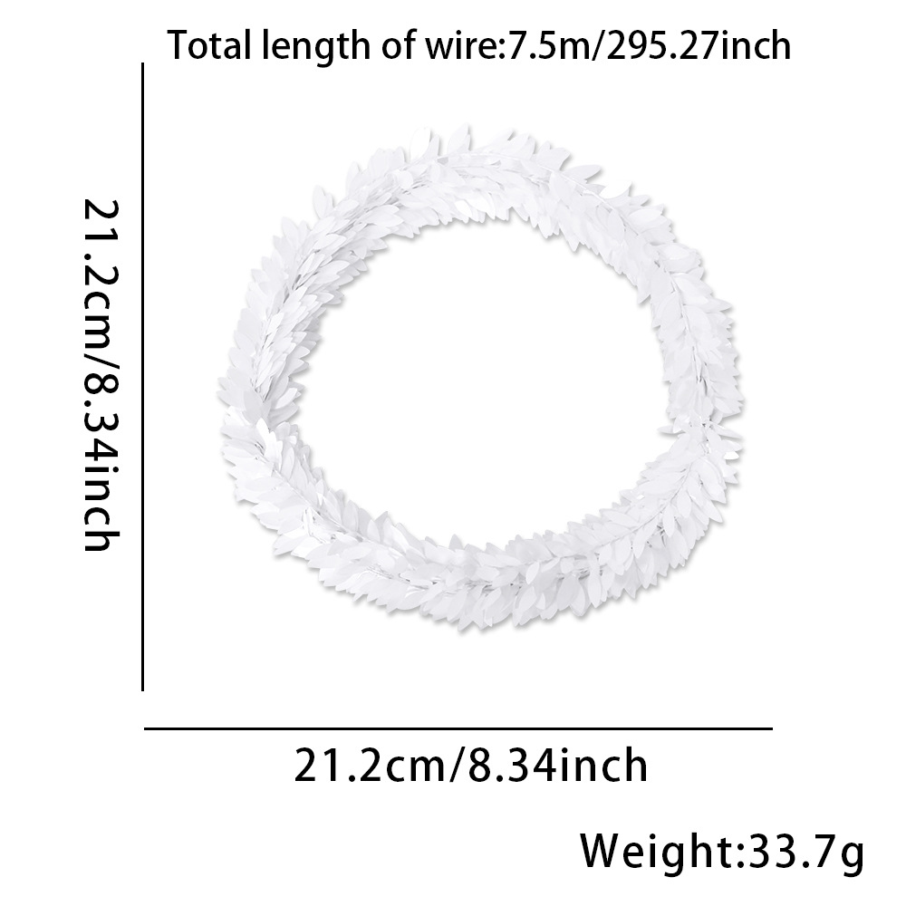 7.5m white cuffed iron wire