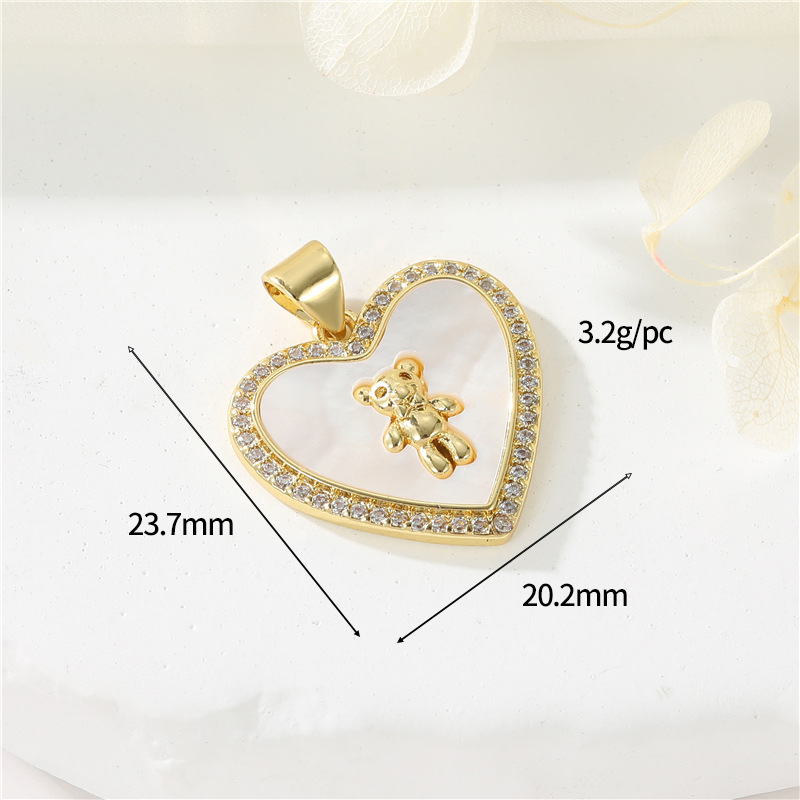 14K gold colour h-12628 white shell