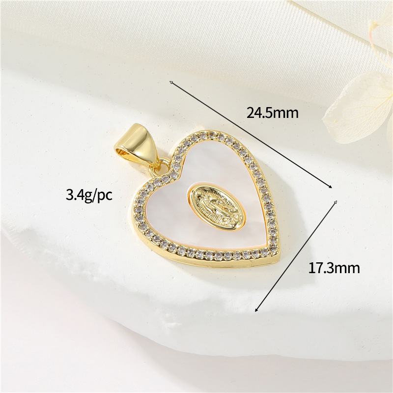 14K gold colour h-12633 white shell