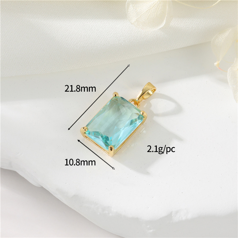 14K gold colour h-12846 light blue