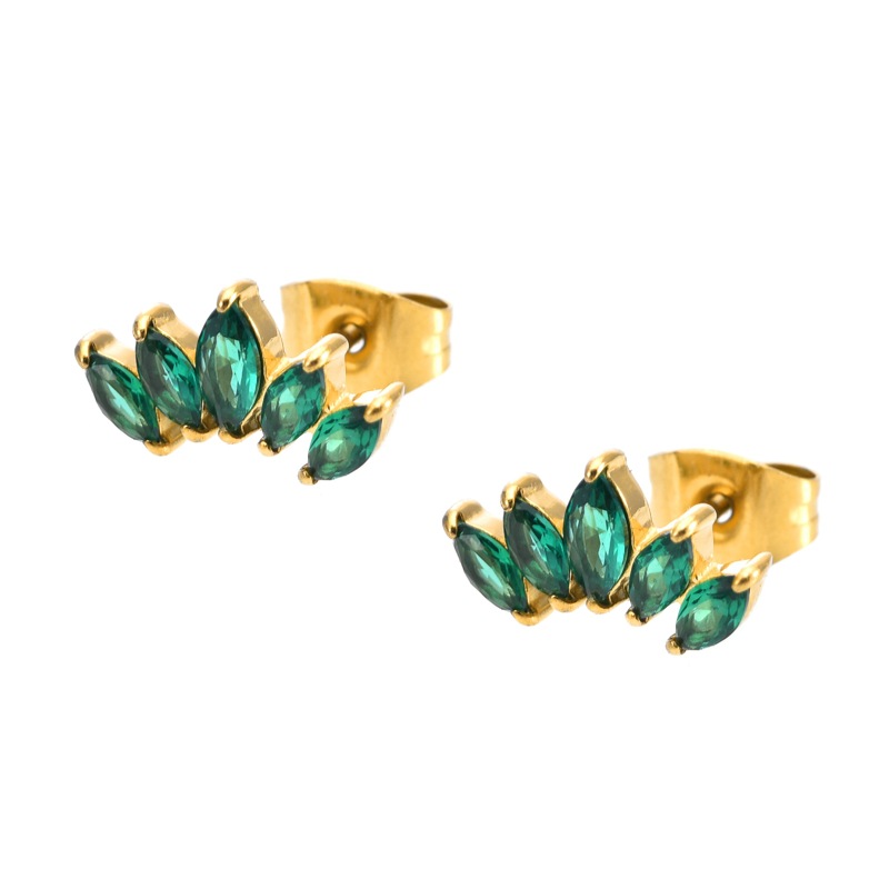 34:Emerald (earrings) gold