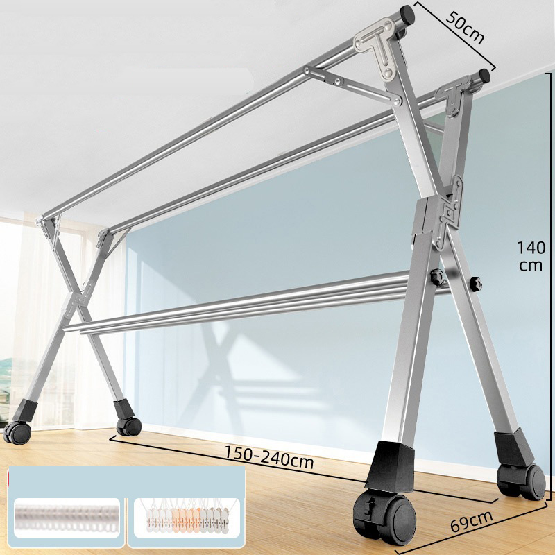 2.4 m 5-bar all-steel shoe rack with mobile height [new upgrade]]