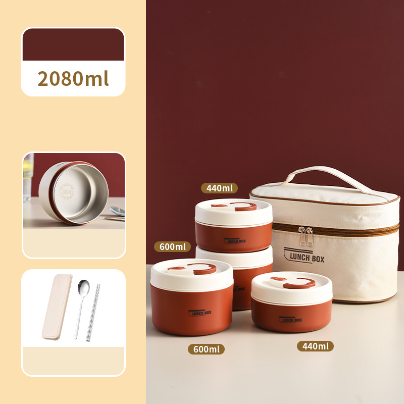 Red-four pack (with insulation bag   tableware)