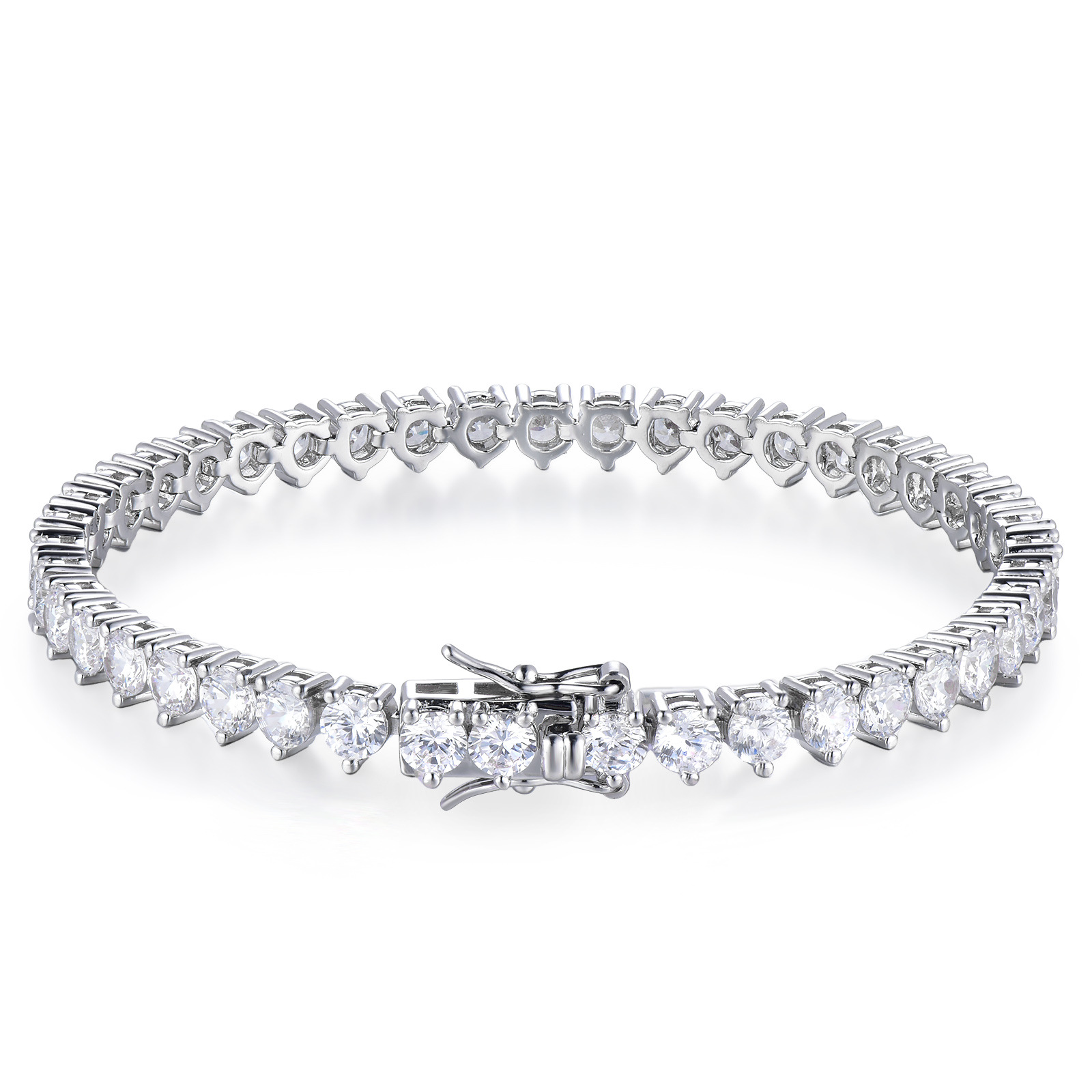 3 Bracelet white gold 18CM