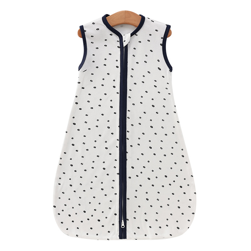 navy blue Wave Dot Wingless Vest Sleeping Bag