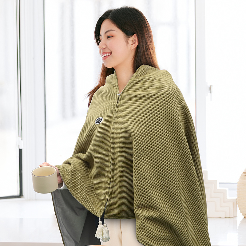 Mountain gardenia green heating shawl [excluding power bank]