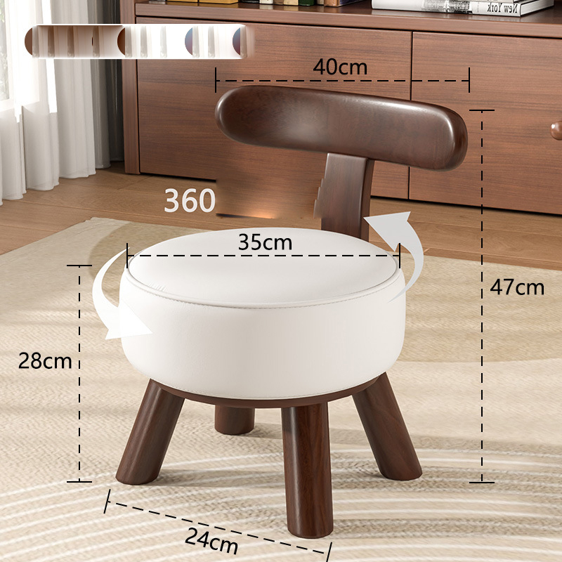 Load bearing 150kgBackrest concentric chair [360 degree rotation] warm white