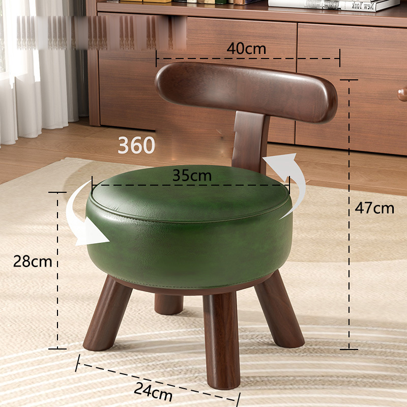 Load bearing 150kgBackrest concentric chair [360 degree rotation] dark green