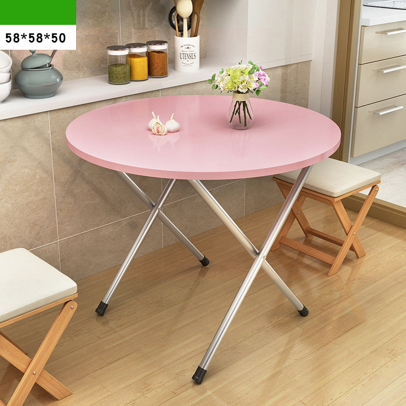 Pink 60 round table (round legs)