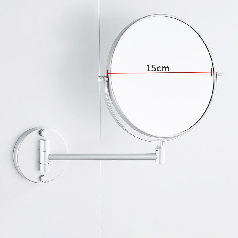 Matt single-fold 6-inch mirror (punch/punch-free dual-purpose)