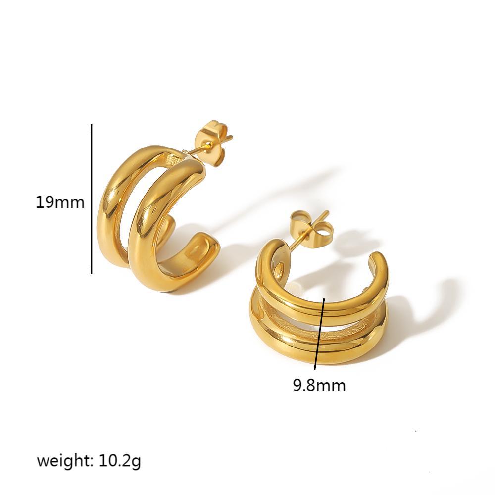 Stud earrings -TE6339-G