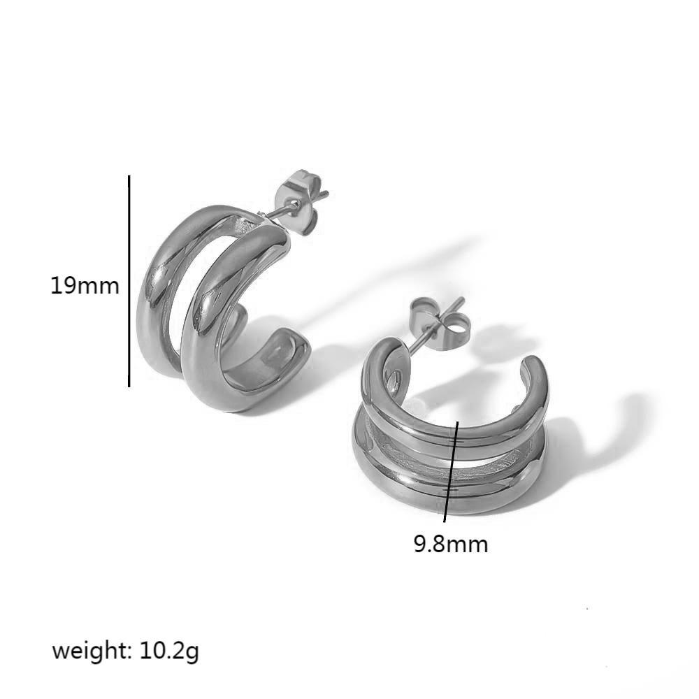 Stud earrings -TE6339-S