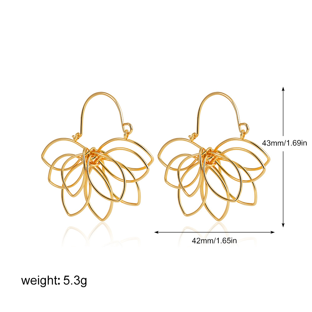 1:Gold flower earrings t102_1