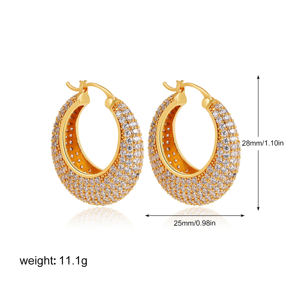 3:Full zircon earrings t032_1