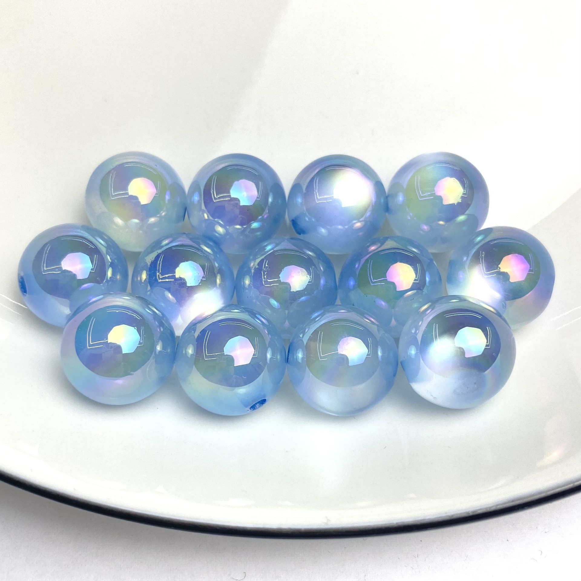 Light blue 8mm,hole 2.1mm