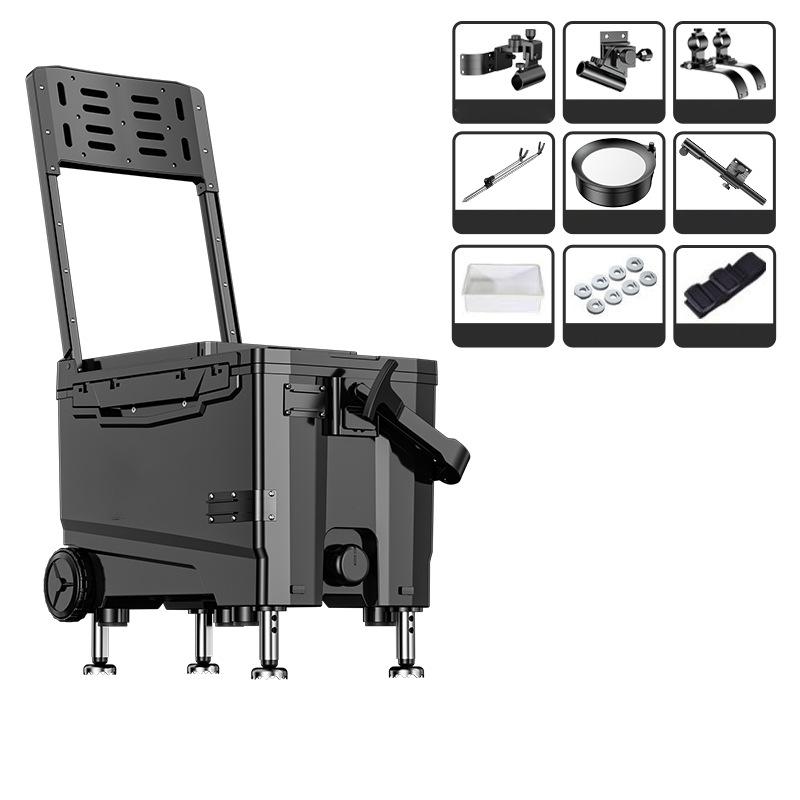 Composite carbon black [all terrain cross-country wheel] master five-piece storage square box 2.1m bracket