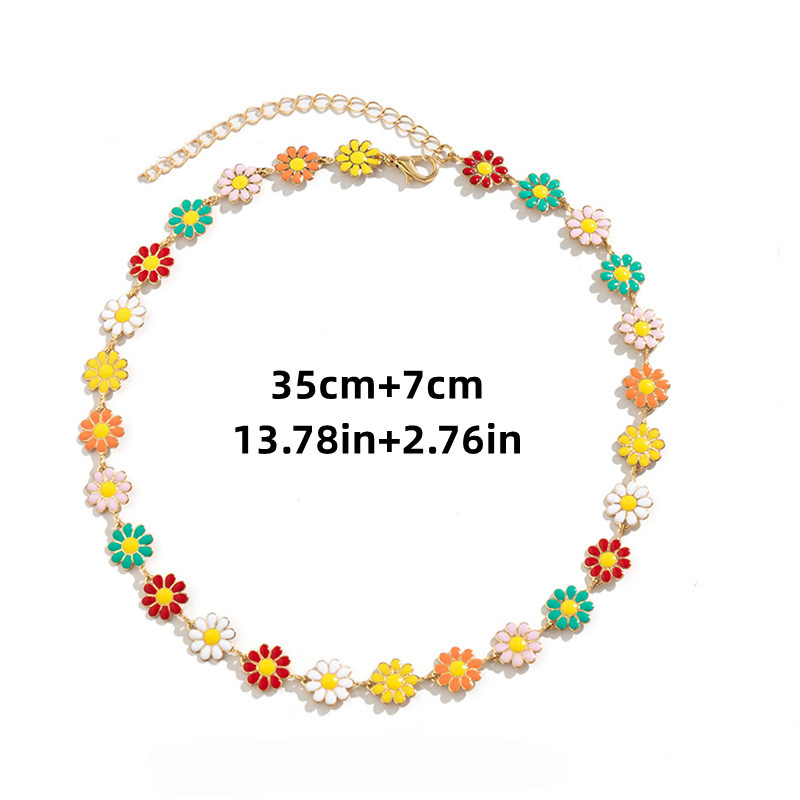 Colorful Daisy necklace