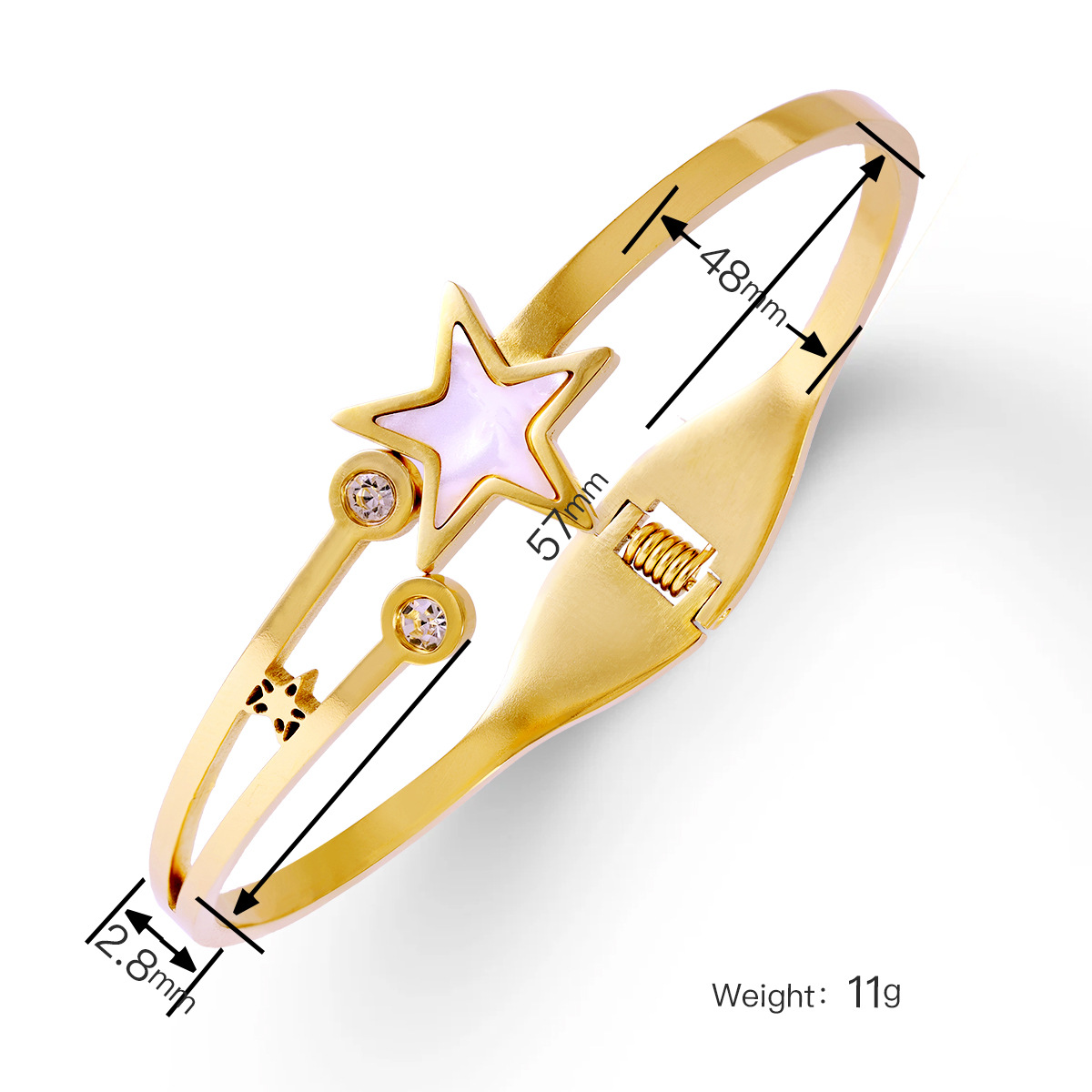 2:Stars White Gold Plated 51127