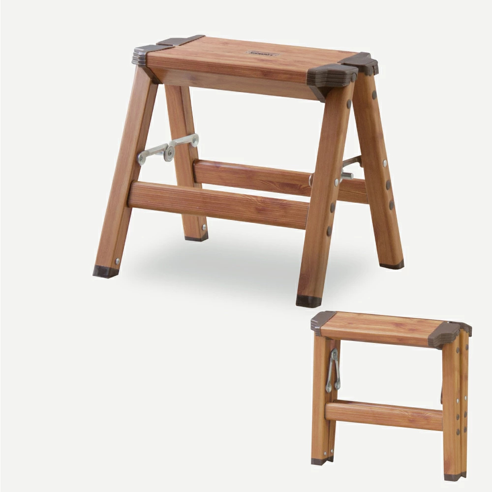 One  step ladder wood grain color