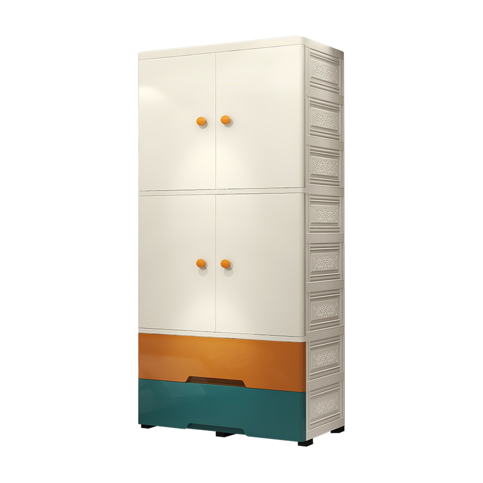 58x38x173cm/Colorful big four layers: hanging clothes   compartment  2 drawers