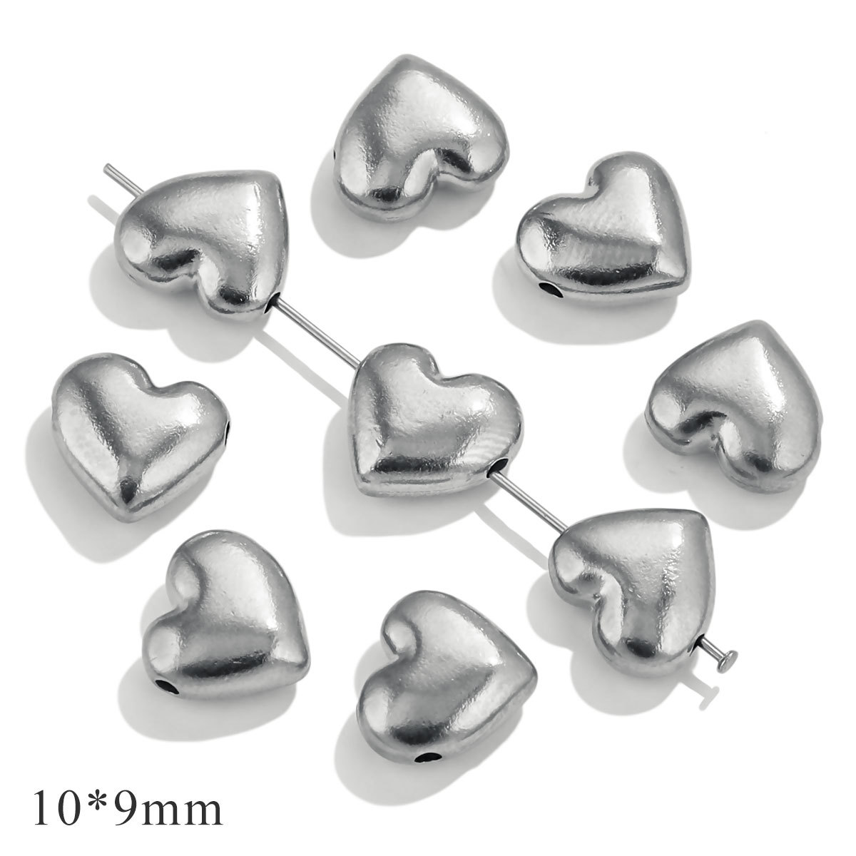 1:Glossy parallel hole peach heart-steel color