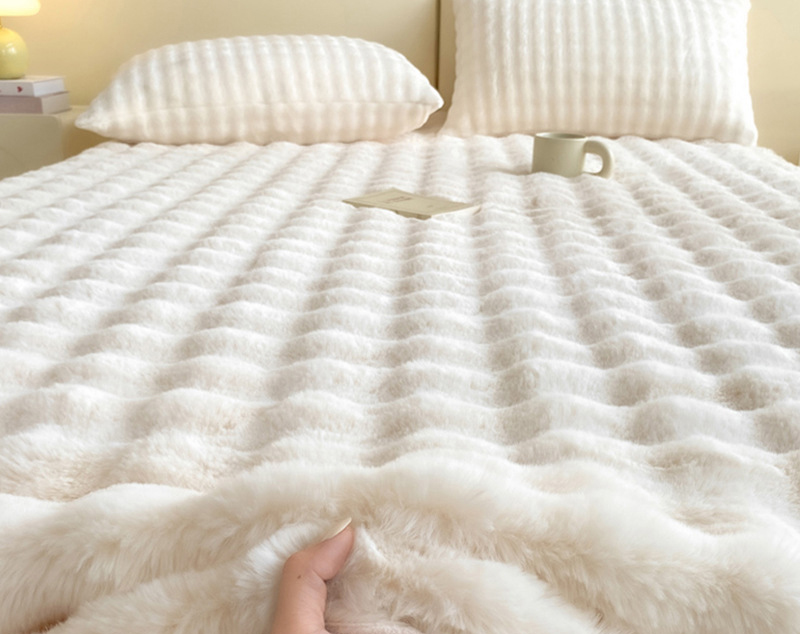 Bubble - elegant white [class a maternal and infant fabric - thickened rabbit plush - fur grade touch]