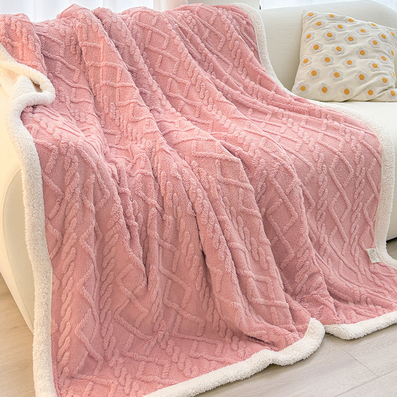 Lamb velvet blanket-pink