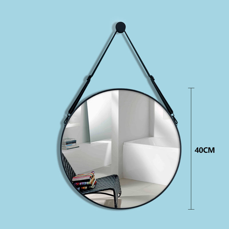 Single mirror: Black diameter 40cm