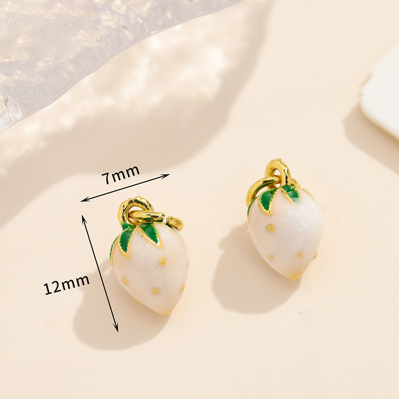 2:2 white strawberry pendants