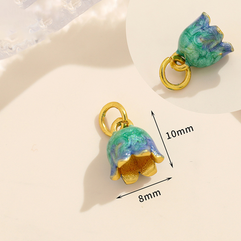 7:7 lake blue copper bell pendant