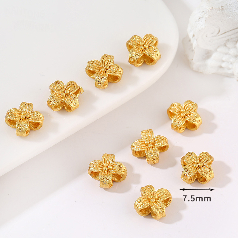 5:5 four-leaf flower spacer beads 7.5mm