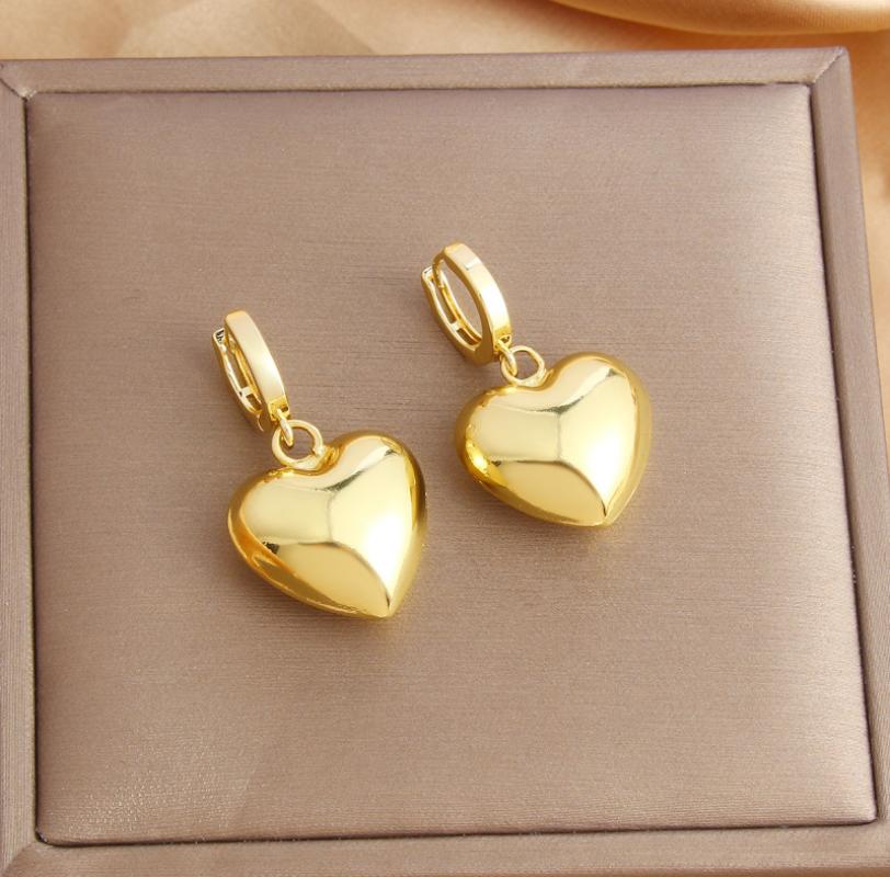 3:2cm glossy love earrings ei12-2